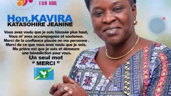 Madame KAVIRA KATASOHIRE Jeannine, première femme élue députée à Butembo attire l’admiration de sa base