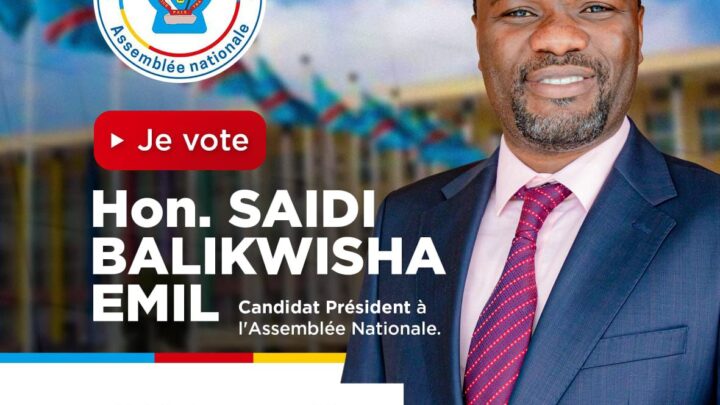 SAIDI BALIKWISHA Emil, meilleur élu de la République prêt à succéder à VITAL KAMERHE à la présidence de l’Assemblée Nationale de la RDC