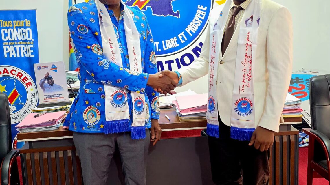 Élections à l’Assemblée Nationale: Honorable Saidi Balikwisha reçu par André Mbata, Secrétaire Permanent de l’Union Sacrée Élections à l’Assemblée Nationale: Honorable Saidi Balikwisha reçu par André Mbata, Secrétaire Permanent de l’Union Sacrée